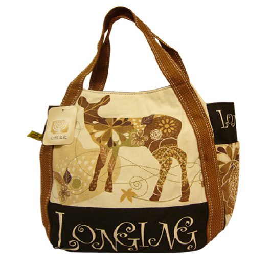 自然風帆布包(小) ~渴慕鹿圖案