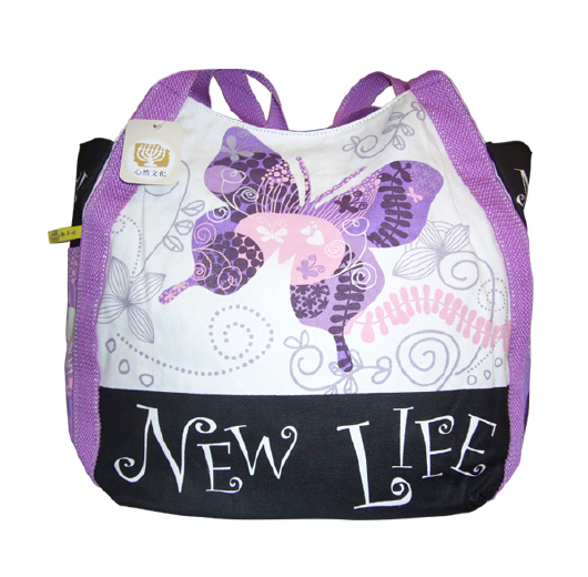 自然風帆布包(大) ~新生蝶圖案