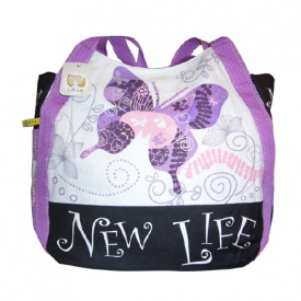 自然風帆布包(大) ~新生蝶圖案